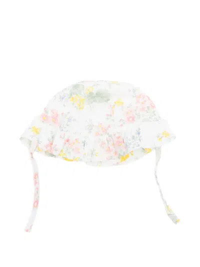Tartine Et Chocolat Kids' Flower-patterned Hat In White