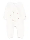Tartine Et Chocolat Flowery Embroidery Romper In White
