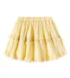 Tartine Et Chocolat Gingham Cotton-blend Skirt In Yellow