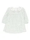 Tartine Et Chocolat Gingham Embroidered Dress In Green