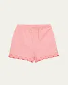 Tartine Et Chocolat Girl's Layette Scalloped Seersucker Shorts In Corail