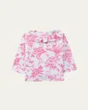 Tartine Et Chocolat Girl's Ruffle-trim Floral-print Blouse In Multi