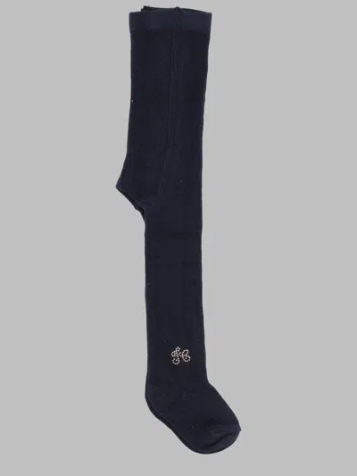 Tartine Et Chocolat Girls Cotton-blend Tights, Underwear In Blue