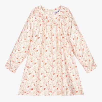 Tartine Et Chocolat Babies'  Girls Ivory Floral Printed Dress