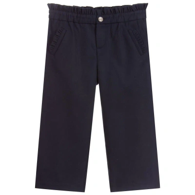 Tartine Et Chocolat Kids'  Girls Navy Blue Culottes In Black