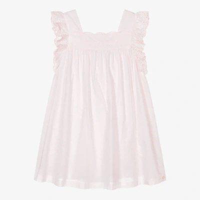 Tartine Et Chocolat Babies'  Girls Pink Cotton Cut Work Dress