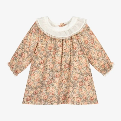 Tartine Et Chocolat Babies'  Girls Pink Floral & Lace Dress