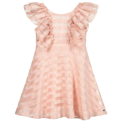 Tartine Et Chocolat Kids'  Girls Pink Organza Ruffle Dress