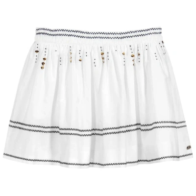 Tartine Et Chocolat Babies'  Girls White Cotton Skirt