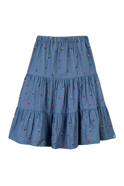 Tartine Et Chocolat Kids' Jupond Denim Skirt In Blue
