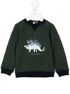 Tartine Et Chocolat Graphic-print Cotton Sweatshirt In Green