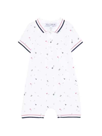 Tartine Et Chocolat Babies' Graphic Romper In White