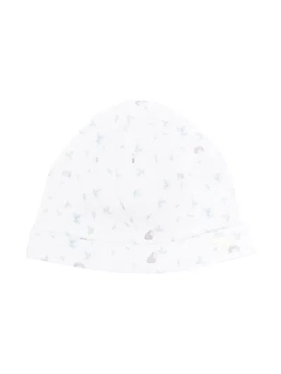 Tartine Et Chocolat Babies' Hedgehog-print Ribbed Beanie In White