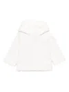 Tartine Et Chocolat Hooded Cable-knit Cardigan In White