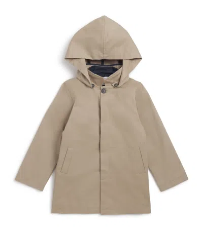 Tartine Et Chocolat Kids' Hooded Coat And Gilet In Brown