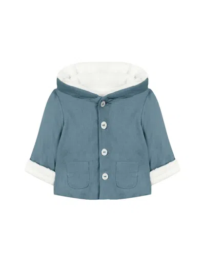 Tartine Et Chocolat Hooded Coat In Blue