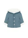 Tartine Et Chocolat Hooded Coat In Blue