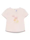 Tartine Et Chocolat Illustration-flowers T-shirt In Pink