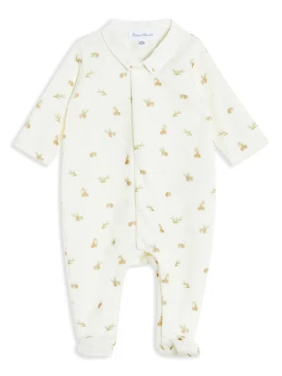 Tartine Et Chocolat Babies' Illustration-print Cotton Pajamas In White