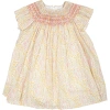 TARTINE ET CHOCOLAT IVORY CASUAL DRESS FOR BABY GIRL WITH LIBERTY FABRIC