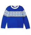 Tartine Et Chocolat Jacquard Wool Sweater In Blue