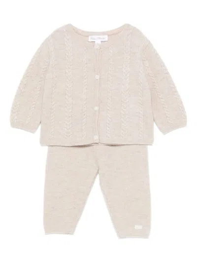 Tartine Et Chocolat Jersey Set With Pants In White