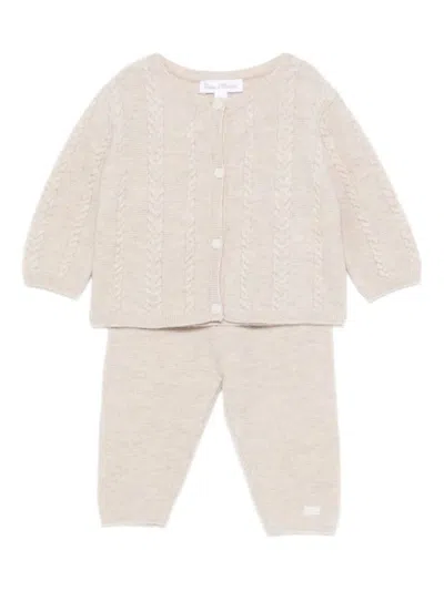 Tartine Et Chocolat Babies' Jersey Set With Pants In Neutral