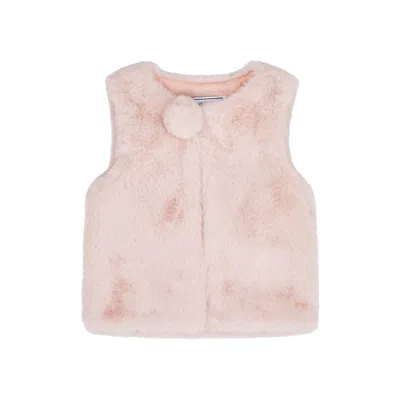 Tartine Et Chocolat Kids Faux Fur Gilet (6-12 Months) In Pink