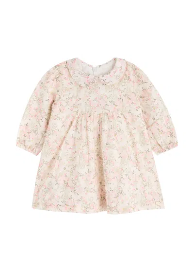 Tartine Et Chocolat Babies'  Kids Floral-print Cotton Dress In Green