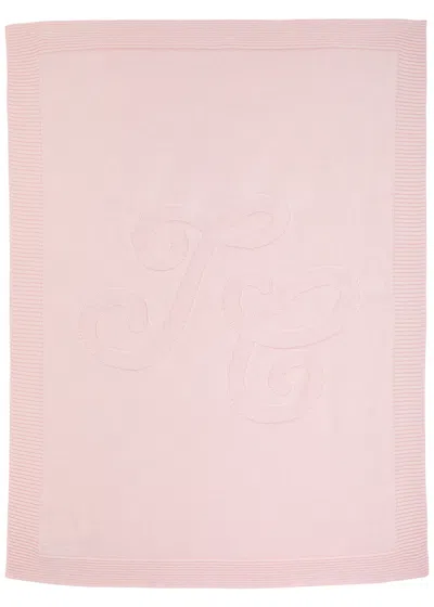 Tartine Et Chocolat Kids Logo Cotton-blend Blanket In Pink