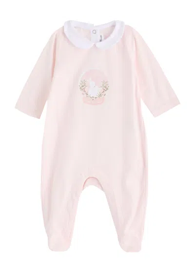 Tartine Et Chocolat Kids Logo-print Cotton Babygrow In Pink