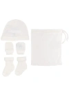 Tartine Et Chocolat Kids Pointelle Cotton And Cotton-blend Hat Set In White