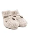 Tartine Et Chocolat Knitted Booties In Neutral