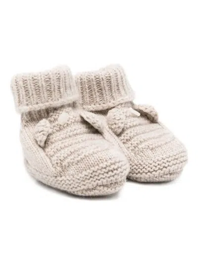 Tartine Et Chocolat Babies' Knitted Booties In Neutral