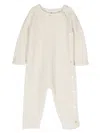Tartine Et Chocolat Knitted Cashmere Romper In Neutrals