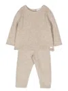 Tartine Et Chocolat Knitted Cashmere Trouser Sets In Neutrals
