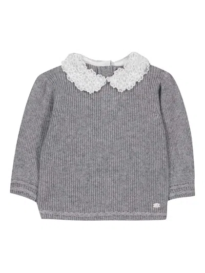 Tartine Et Chocolat Kids' Knitted Jumper In Grey