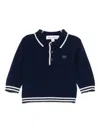 Tartine Et Chocolat Knitted Polo Shirt In Blue