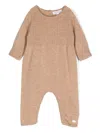 Tartine Et Chocolat Knitted Romper In Neutrals