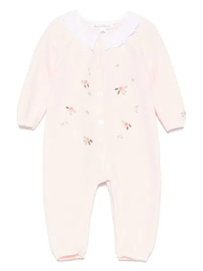Tartine Et Chocolat Babies' Knitted Romper In Pink