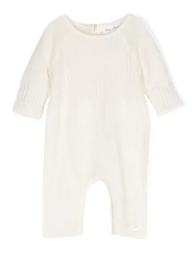 Tartine Et Chocolat Babies' Knitted Romper In White