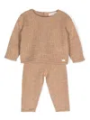 Tartine Et Chocolat Knitted Trouser Set In Neutrals
