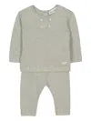 Tartine Et Chocolat Knitted Trousers Set In Green