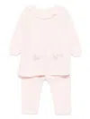 Tartine Et Chocolat Knitted Trousers Set In Pink