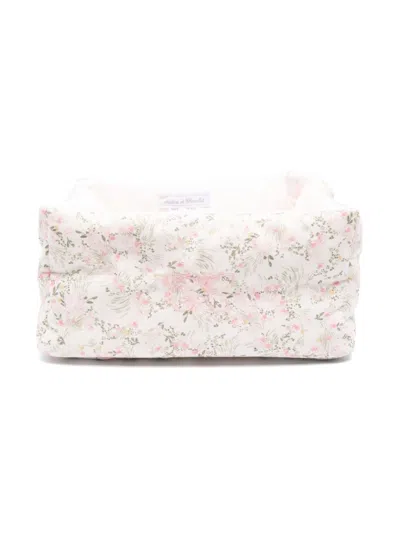 Tartine Et Chocolat Korb Mit Flowery Jardin Hivernal-print In White