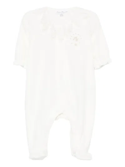 Tartine Et Chocolat Babies' Lace-collar Embroidered Pajama In Black