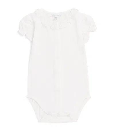 Tartine Et Chocolat Kids' Lace-detail Bodysuit In White