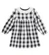 Tartine Et Chocolat Lace-trimmed Checked Cotton Dress In Black