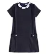 Tartine Et Chocolat Lace-trimmed Dress In Blue
