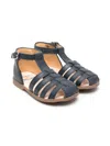 Tartine Et Chocolat Leather Sandals In Blue